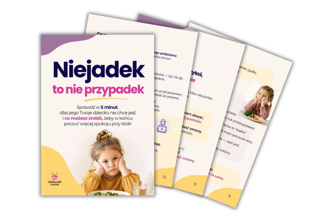 okładka i kilka stron przewodnika "Niejadek to nie przypadek"