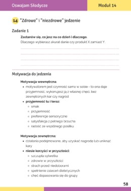 Oswajam Słodycze - workbook - moduł 14 - ćwiczenia