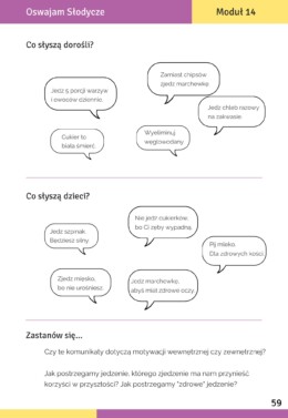 Oswajam Słodycze - workbook - moduł 14 - przykłady