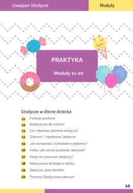 Oswajam Słodycze - workbook - praktyka - spis treści