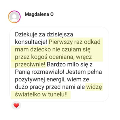 opinia Magdaleny na temat konsultacji online