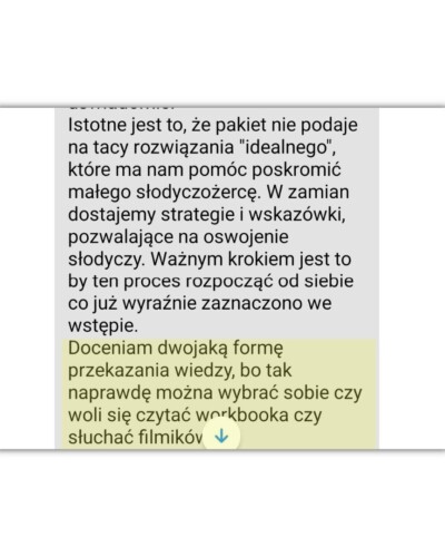 opinia Mateusza na temat pakietu Oswajam Słodycze - 2 z 3 części opinii
