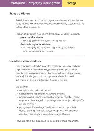 co zrobić, kiedy dziecko nie chce jeść - wstęp z workbooka