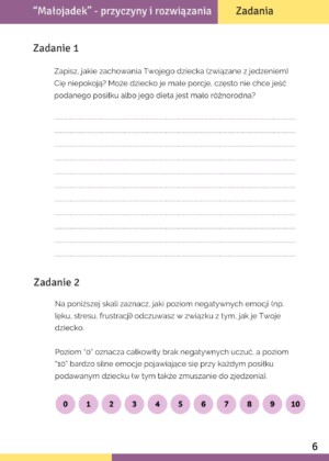 co zrobić, kiedy dziecko nie chce jeść - pierwsze dwa zadania z workbooka