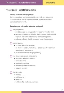 3 strona mini poradnika "Małojadek"