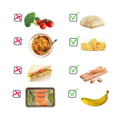 dziecko nie zje warzyw, spaghetti, kanapki, ryby, za to z apetytem zje bułkę, makaron, parówki i banany