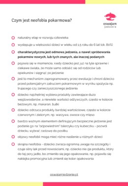 kartka z notatek z kursu o neofobii żywieniowej - definicja neofobii